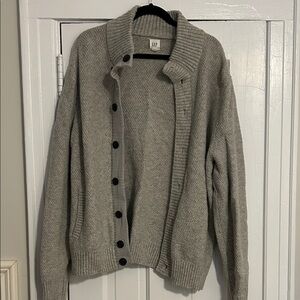 GAP Men's Cardigan in Light Gray